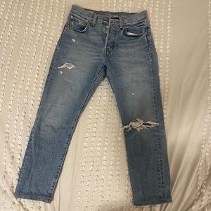 Levi’s 501 Ripped Skinny Jeans in Can’t Touch This (Tailored)